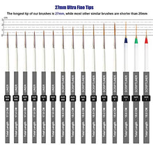 Load image into Gallery viewer, 15 Pcs Paintbrushes, Detail Fine Miniature Paint Brushes Mini Tiny Micro Paintbrush Painting Set | Extra Fine Point Tip | for Figurine Fabric Citadel Face Acrylic Watercolor Oil by Afantti