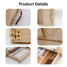 Load image into Gallery viewer, LUCYCAZ Tabletop Easel, Pine Wooden Art Easel Set for Painting with Canvas, 12 Colors Acrylic Paints, Plastic Palette and Palette Knives
