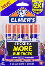 Load image into Gallery viewer, Elmer’s Extra Strength School Glue Sticks, Washable, 6 Gram, 4 Count