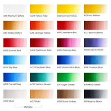 Load image into Gallery viewer, Arteza Oil Paint, Set of 24 Colors/Tubes (12ml/0.4oz) with Storage Box, Rich Pigments, Vibrant, Non Toxic Paints for The Professional Artist, Hobby Painters & Kids, Art Supplies for Canvas Painting