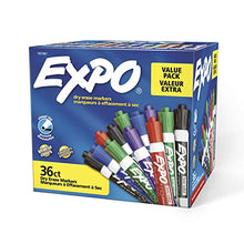 Load image into Gallery viewer, Expo Low Odor Dry Erase Marker | Chisel Tip Markers | Whiteboard Markers, Assorted, 36 Count