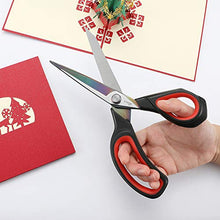 Load image into Gallery viewer, LIVINGO Premium Tailor Scissors Heavy Duty Multi-Purpose Titanium Coating Forged Stainless Steel Sewing Fabric Leather Dressmaking Softgrip Shears Professional Crafting (9.5 INCH)