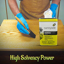Load image into Gallery viewer, Sunnyside 1-Pint Acetone with Centaurus AZ Resistant Glove for Cosmetics Textiles Automotive Colorless Cleanup Dried Latex Epoxy Fiberglass Resins Ink Rust Adhesives Lacquers Fast Drying No Residue