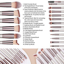 Load image into Gallery viewer, BS-MALL Makeup Brush Set 18 Pcs Premium Synthetic Foundation Powder Concealers Eye shadows Blush Makeup Brushes Champagne Gold Cosmetic Brushes with Black Case