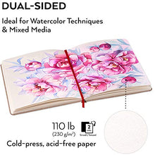 Load image into Gallery viewer, Arteza Watercolor Sketchbooks, 8.25x8.25-inch, 2-Pack, 68 Sheets, Beige Art Journal, Hardcover 110lb Paper Book, Watercolor Sketchbook for Use as Travel Journal and Mixed Media Pad
