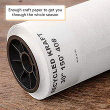 Load image into Gallery viewer, White Kraft Paper Roll 30 by 150 Feet (1800 Inches) - Made in USA Craft Paper Roll - White Wrapping Paper - Poster Paper - Drawing Paper for Kids