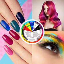 Load image into Gallery viewer, 2 Pieces Color Wheel, Paint Mixing Learning Guide Art Class Teaching Tool Color Wheels for Makeup Blending Board Chart Color Mixed Guide Mix Colours (5.5 Inch/ 14 cm)