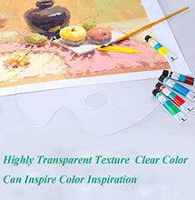 Load image into Gallery viewer, Acrylic Artist Paint Palette 11.8 x 7.9 inches Clear Oval Non-Stick Oil Paint Palette Mixing Transparent Easy Clean Art Paint Pallet (1 PCS)