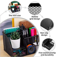 Load image into Gallery viewer, MDHAND Office Desk Organizer and Accessories, Mesh Desk Organizer with 6 Compartments + Drawer