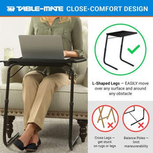 Load image into Gallery viewer, Table Mate XL TV Tray Extra Large Folding Table Adjustable to 6 Heights and 4 Angles for Eating, Laptop and Multipurpose Use (Slate Grey)