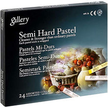 Load image into Gallery viewer, Mungyo Gallery Semi-Hard Pastels Cardboard Box Set of 24 - Assorted Colors