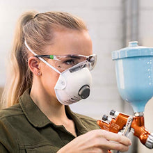 Load image into Gallery viewer, NoCry Safety Glasses with Clear Anti Fog Scratch Resistant Wrap-Around Lenses and No-Slip Grips, UV Protection. Adjustable, Black & Green Frames