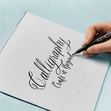 Load image into Gallery viewer, Calligraphy Pens Pack of 3 Small, Medium and Large for Hand Lettering, Art Drawing, Sketching, Scrapbooking - Beginner Kit with Fadeproof Black Ink
