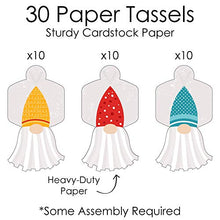 Load image into Gallery viewer, Big Dot of Happiness Garden Gnomes - 90 Chain Links and 30 Paper Tassels Decoration Kit - Forest Gnome Party Paper Chains Garland - 21 feet