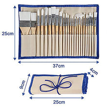 Load image into Gallery viewer, CONDA Paint Brushes Set of 24 Different Shapes Ergonomic Professional Wood Handles with Organizing Case for Acrylic Oil Watercolor, Rock Painting