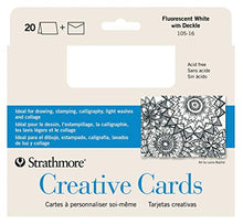 Load image into Gallery viewer, Strathmore 105-16-1 Creative Cards and Envelopes, 5" x 6.875", Fluorescent White/Deckle, 20 Pack