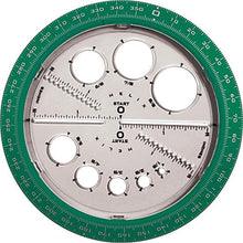 Load image into Gallery viewer, Helix Angle and Circle Maker with Integrated Circle Templates, 360 Degree, 6 Inch / 15cm, Assorted Colors (36002)