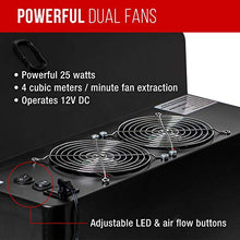 Load image into Gallery viewer, Master Airbrush Extra Large Dual Fan Lighted Portable Hobby Airbrush Spray Booth with LED Lighting for Painting All Art, Cake, Craft, Hobby, Nails, T-Shirts & More. Includes 6 Foot Exhaust Hose