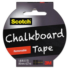 Load image into Gallery viewer, Scotch 1905RCBBLK Chalkboard Tape, 1.88-Inch x 5yds, 3-Inch Core, Black