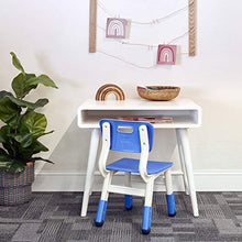 Load image into Gallery viewer, ECR4Kids Resin Adjustable Classroom Chairs, Plastic Indoor Kids Seating for Schools, Daycares, Homes, Adjustable Seat Height, Cornflower Blue (2-Pack)