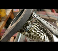 Load image into Gallery viewer, Stainless Steel Zip Ties Exhaust Wrap, TAKSDAI 100pcs 11.8" Metal Locking Wrap Ties Straps Header Wrap Exhaust Wrapping