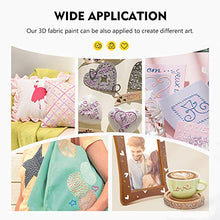 Load image into Gallery viewer, 3D Fabric Paint, Magicfly 40 Colors Permanent Textile Paint with 3 Brushes and Stencils, Permanent Fabric Paint with Fluorescent, Glow in The Dark, Glitter, Metallic Colors for Clothing, T-Shirt, Glas