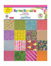 Load image into Gallery viewer, Paperhues Spring-Summer Decorative Handmade Scrapbook Paper 8.5x11" Pad, 40 Sheets.
