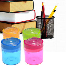 Load image into Gallery viewer, WEKOIL Pencil Sharpener Manual Pencil Sharpener 2 Holes Metal Sharp Blade Crayon XL Sharpener with Large Round Catches Sharpening Regular HB Pencils Graphite Colored Jumbo Pencils Pack of 4