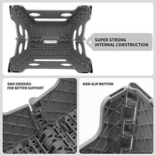 Load image into Gallery viewer, Delxo Folding Step Stool - Height Premium Heavy Duty Foldable Stool for Adults, Kitchen Garden Bathroom Stepping Stool (1 Pack) Grey