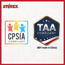 Load image into Gallery viewer, Storex Flat Storage Tray with Lid, Letter Size, 10 x 13 x 3 Inches, Black, 5-Pack (62535U05C)