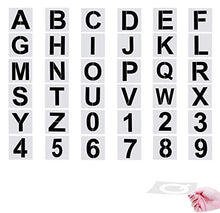 Load image into Gallery viewer, Letter Templates Stencils, 36 Pcs Reusable Plastic Alphabet Art Craft Templates, Letter and Number Stencils for Painting on Wood Rock Glass Wall Canvas Fabric Chalkboard Ceramic Porcelain (4 inch)
