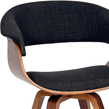 Load image into Gallery viewer, Armen Living Summer Chair in Charcoal Fabric and Walnut Wood Finish