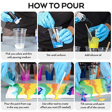Load image into Gallery viewer, Nicpro Acrylic Pouring Kit, Artist Starter Supplies Including 19 Colors Acrylic Paints,Pouring Medium, Silicone Oil, Canvases, Gloves, Strainers, Brushes, Mixing Stick for Flow DIY Painting