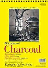 Load image into Gallery viewer, Strathmore 300 Series Charcoal Pad, White, 9"x12" Wire Bound, 32 Sheets