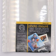 Load image into Gallery viewer, Lineco Photo Mounting Sleeves, Archival Quality Acid-Free Ultra Clear PCA-Free, 5 x 7 Inches, Clear Open Digital Output Sleeves for Storing Photo Prints (Pack of 25)