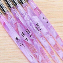 Load image into Gallery viewer, 6 Pieces Acrylic Nail Art Brush Nail Painting Brush Pen Set Tools Fit for Nail Beauty Use