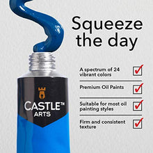 Load image into Gallery viewer, Castle Art Supplies Oil Paint Set - 24 Vibrant Colors in Tubes - Excellent Value Supplies with Beautiful Saturation and Coverage. This Set Makes it Easy and Fun to Explore Oil Painting