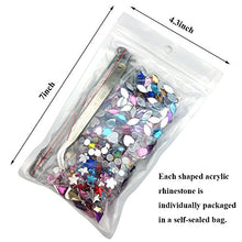 Load image into Gallery viewer, JPSOR 600pcs Gems Acrylic Flatback Rhinestones Gemstone Embellishments, 6 Shapes, 6-13mm