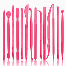 Load image into Gallery viewer, BronaGrand Set of 14 Mini Plastic Crafts Clay Modeling Tool for Shaping and Sculpting (Pink)