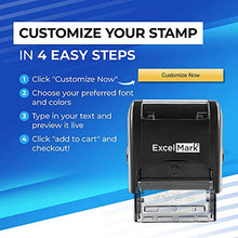 Load image into Gallery viewer, Self Inking Rubber Stamp with up to 4 Lines of Custom Text (42A1848)