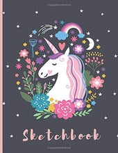 Load image into Gallery viewer, Sketchbook: A Cute Unicorn Kawaii Large Sketchbook/Notebook:108+ Pages of 8.5"x11" With Blank Paper for Girls To Drawing, Doodling, Journal ,Sketching ... Blank Unlined Edition) (Sketchbook for Kids)