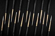 Load image into Gallery viewer, Arteza Detail Paint Brushes, Set of 15, Fine Detail Brush Set for Miniature Models and Canvases, Synthetic Bristles, Small Paint Brushes for Details, Fine Lines, and Shading