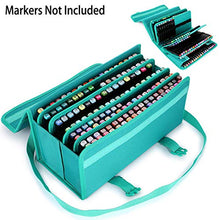 Load image into Gallery viewer, NIUTOP 171 Slots Marker Pen Case Markers Carrying Bag Holder for Alcohol Marker and Art Sketch Marker, Permanent Paint Marker, Dry Erase Marker, Repair Marker Pen, Color Highlighter(Green)