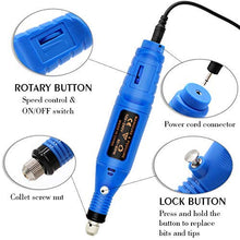 Load image into Gallery viewer, Engraving Tool Kit, PETUOL 123PCS Multifunctional Wired Rotary Engraver Pen DIY Miniature Sander Tool Sets, Suitable for Polishing Metal, Glass, Ceramics, Plastic, Wood, Jewelry, Nails