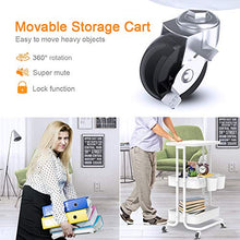 Load image into Gallery viewer, Bextsrack 3-Tier Rolling Utility Cart with Wheels, Multi-Purpose Rolling Storage Carts with Cover Plate and Handle, Mobile Storage Organizer for Kitchen, Bathroom, Office, White