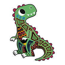 Load image into Gallery viewer, Janod Crafts – No Glue No Mess Scratch Art Dinosaur Cutouts – Creative, Imaginative, Inventive, and Developmental Play -- STEAM Approach to Learning – Ages 5-8+