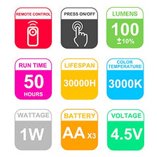 Load image into Gallery viewer, Wireless Led Spotlight , Battery Operated Accent Lighting with 2 Remote Control, Wireless Art Light for Paintings, Rotatable Light Head ,Stick on Lights for Picture Painting Closet, Timer Auto Off