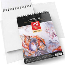 Load image into Gallery viewer, ARTEZA 9X12 Drawing Pad, Pack of 2, 160 Sheets (80lb/130g), Spiral Bound Artist Drawing Books, 80 Sheets Each, Durable Acid Free Sketch Paper, Ideal for Kids & Adults, Bright White
