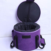 Load image into Gallery viewer, Purple Colored Canvas Carrier for Crystal Singing Bowl 8"