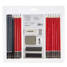 Load image into Gallery viewer, KINGART Artist Pencil Kit, Set of 26 Sketching and Drawing Set, Graphite 26 Piece